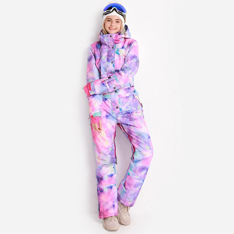 Women's Blue Magic Hyper Slope Star One Piece Ski Jumpsuit Winter Snowsuits - Image 3