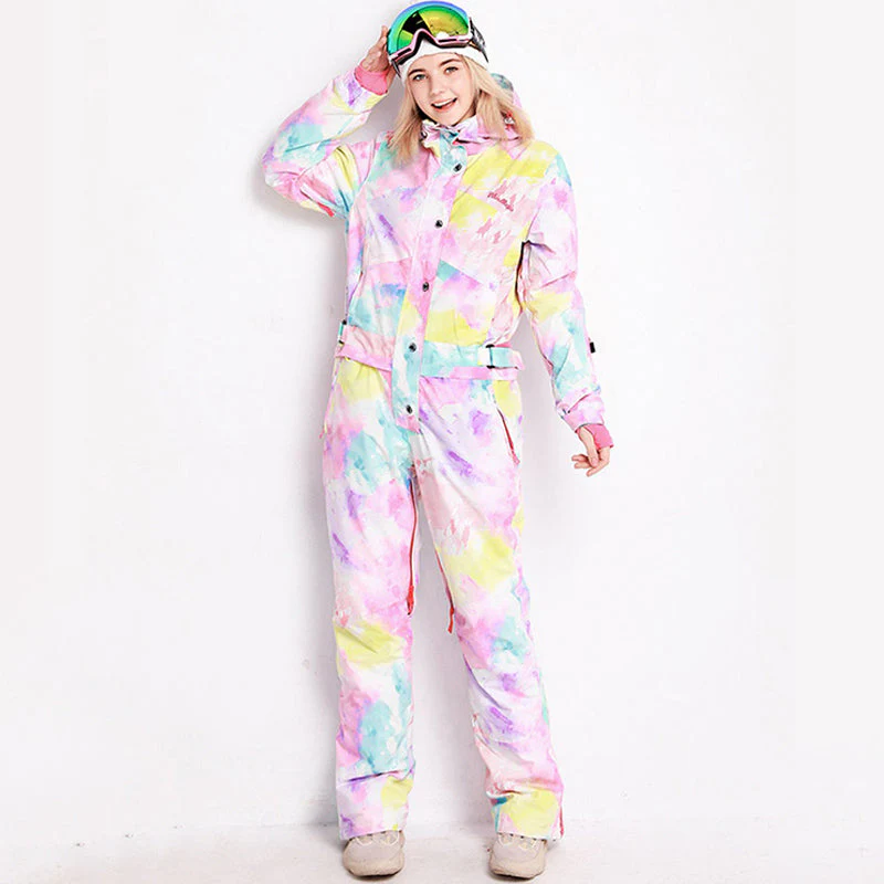 Women's Blue Magic Hyper Slope Star One Piece Ski Jumpsuit Winter Snowsuits - Image 5