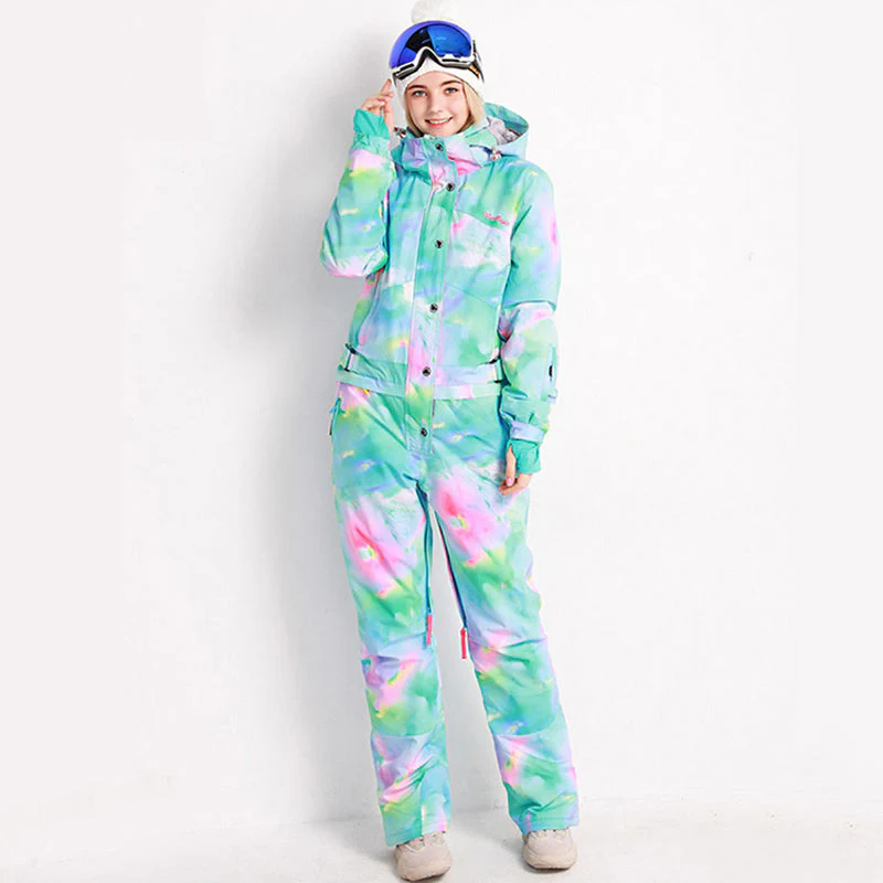 Women's Blue Magic Hyper Slope Star One Piece Ski Jumpsuit Winter Snowsuits - Image 6