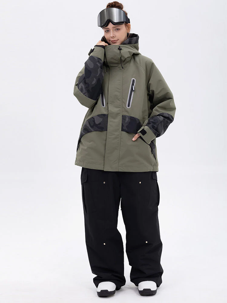 Women's Chillform Reflective Camo Snow Suit – Glow Trail Jacket with Baggy Snow Pants Set - Image 10