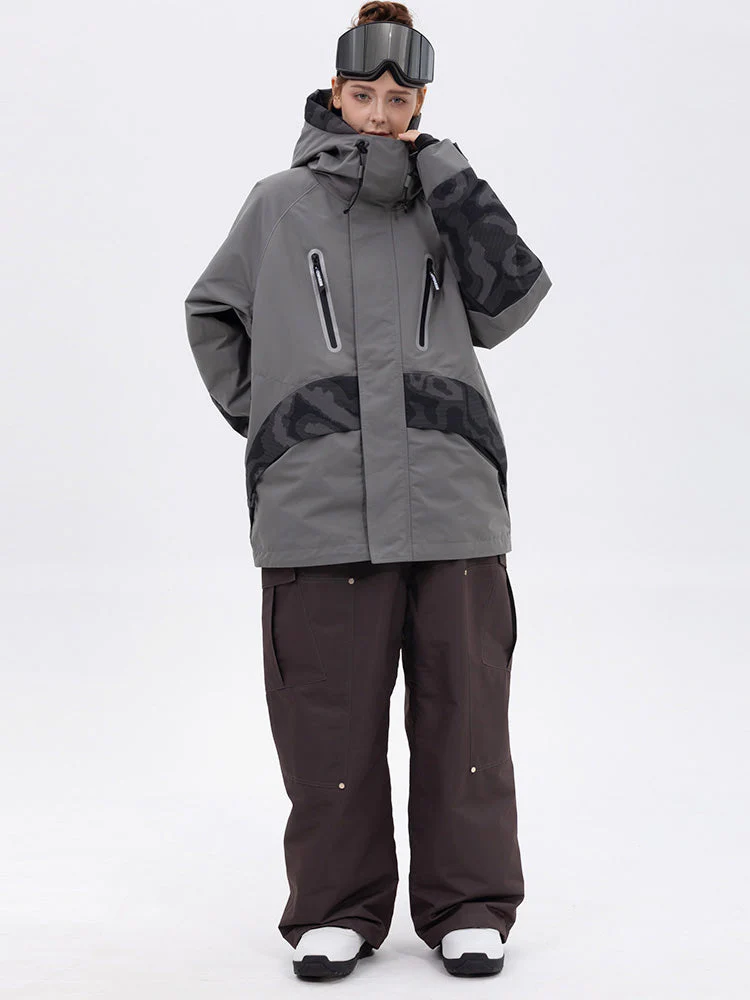 Women's Chillform Reflective Camo Snow Suit – Glow Trail Jacket with Baggy Snow Pants Set - Image 13