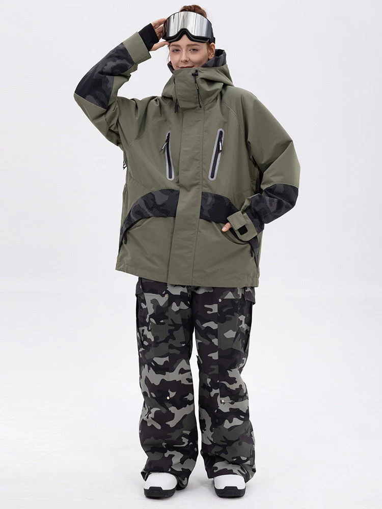 Women's Chillform Reflective Camo Snow Suit – Glow Trail Jacket with Baggy Snow Pants Set - Image 16