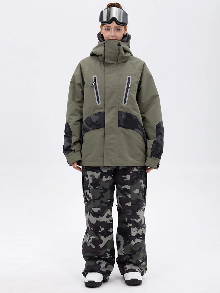 Women's Chillform Reflective Camo Snow Suit – Glow Trail Jacket with Baggy Snow Pants Set - Image 18
