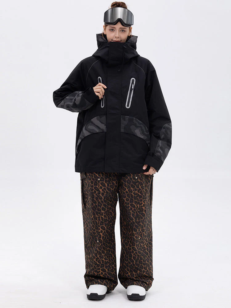 Women's Chillform Reflective Camo Snow Suit – Glow Trail Jacket with Baggy Snow Pants Set - Image 19