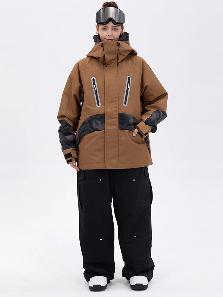 Women's Chillform Reflective Camo Snow Suit – Glow Trail Jacket with Baggy Snow Pants Set - Image 2