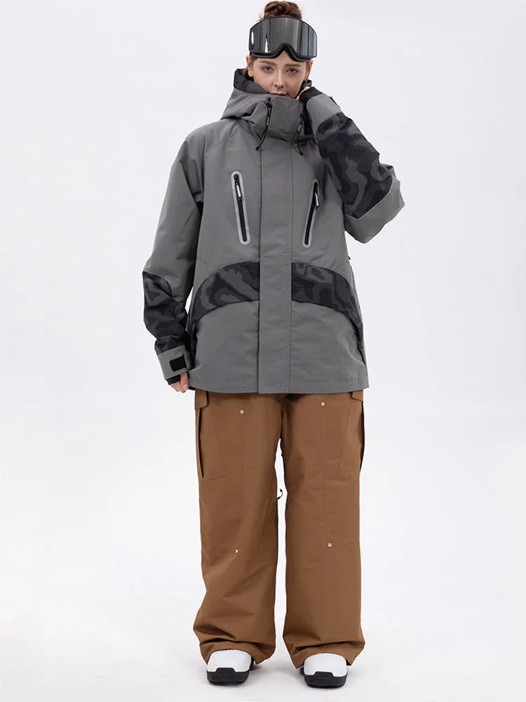 Women's Chillform Reflective Camo Snow Suit – Glow Trail Jacket with Baggy Snow Pants Set - Image 21