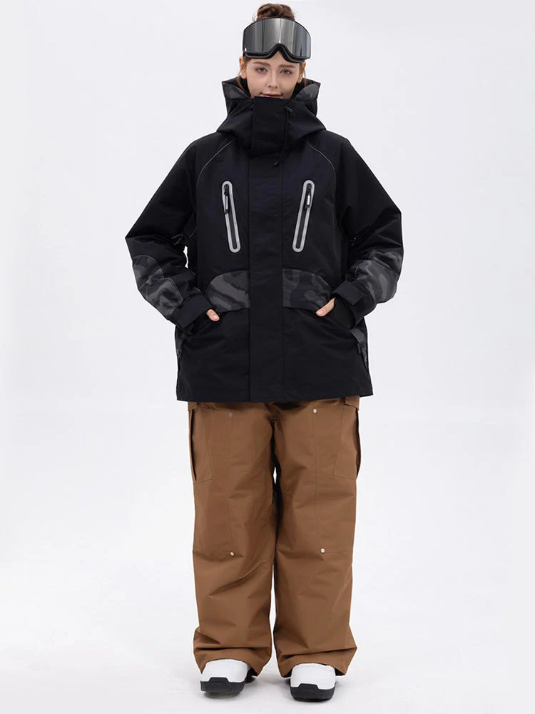 Women's Chillform Reflective Camo Snow Suit – Glow Trail Jacket with Baggy Snow Pants Set - Image 6