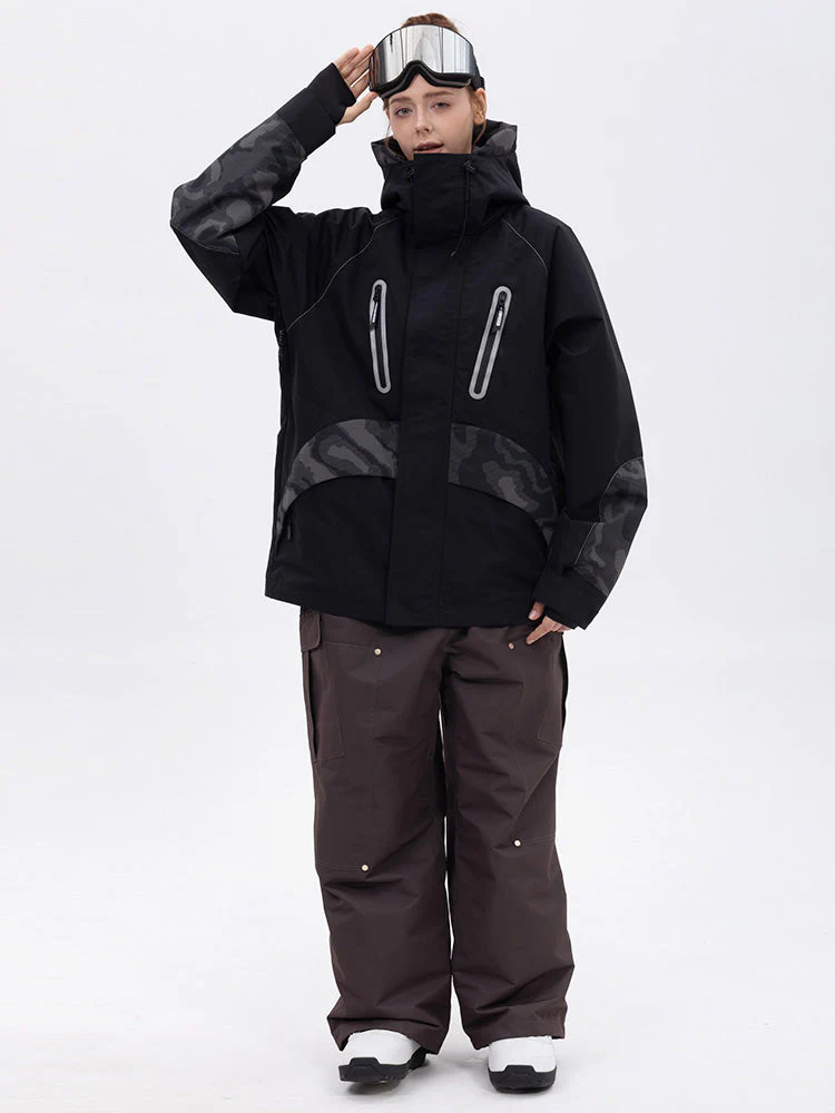 Women's Chillform Reflective Camo Snow Suit – Glow Trail Jacket with Baggy Snow Pants Set - Image 7