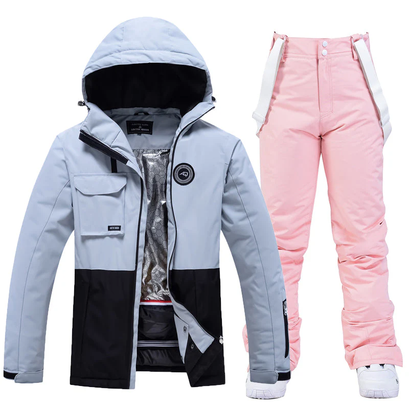Women's Colorblock All Weather Outdoor Snow Jacket & Pants Set - Image 5