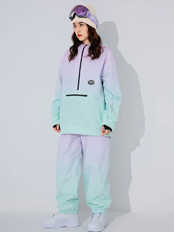 Women's Colorful Neon Winter Fun Mountain Snowboard Suits - Image 2