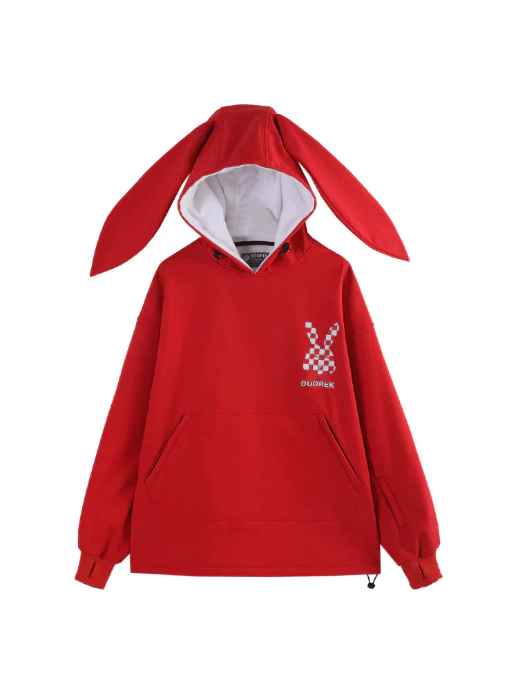 Doorek Unisex Cute Bunny Rabbit Snow Hoodie - Long Ears Decoration - Image 12