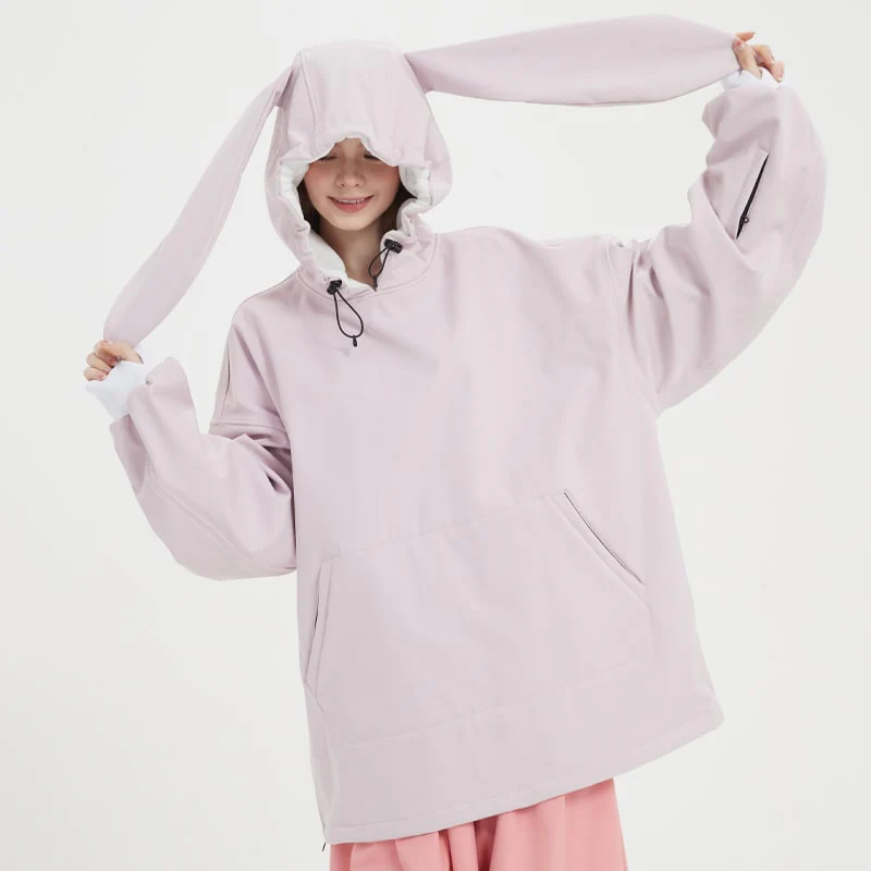 Doorek Unisex Cute Bunny Rabbit Snow Hoodie - Long Ears Decoration - Image 5