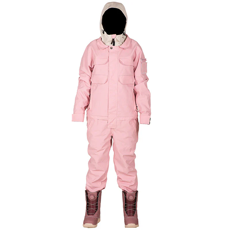 Women's Doorek Superb Pink One Piece Ski Suits Winter Snowsuits - Image 2