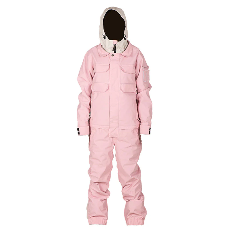 Women's Doorek Superb Pink One Piece Ski Suits Winter Snowsuits - Image 3