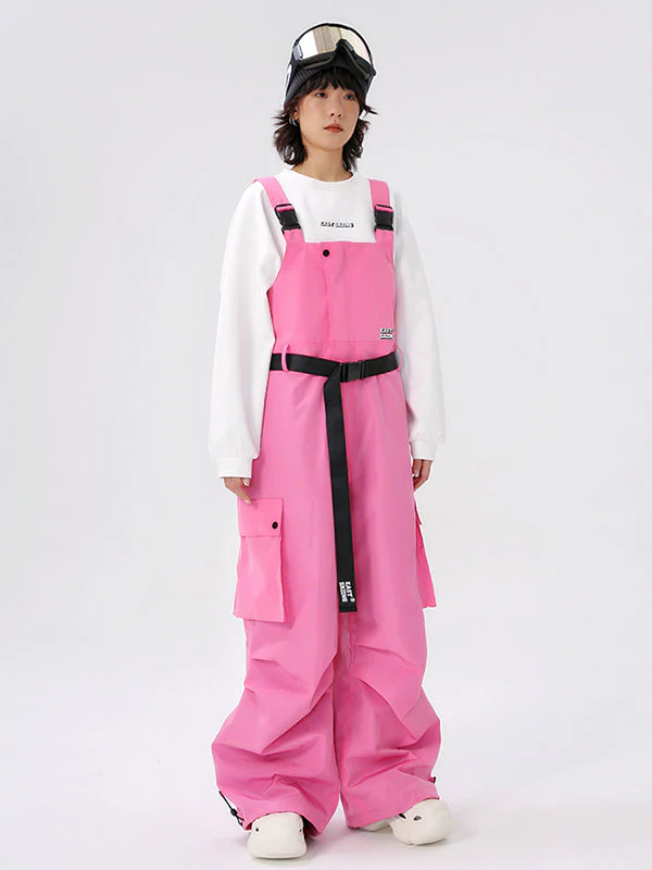 Women's East Skiing Prime Baggy Overall Cargo Snow Bibs Ski Pants - Image 2