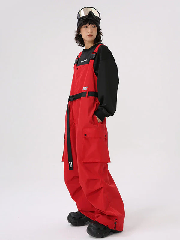 Women's East Skiing Prime Baggy Overall Cargo Snow Bibs Ski Pants - Image 6
