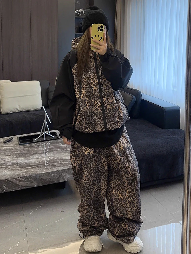 Women's First Encounter Blizzard Babe Leopard Baggy Snow Suit - Image 2