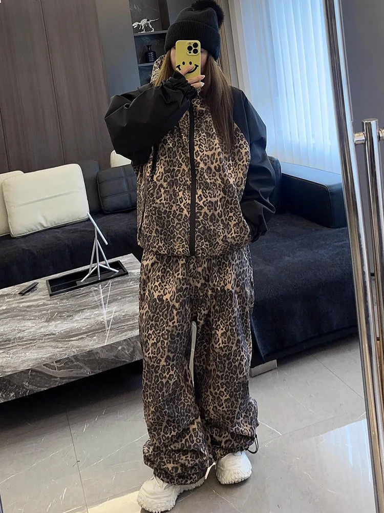 Women's First Encounter Blizzard Babe Leopard Baggy Snow Suit - Image 3