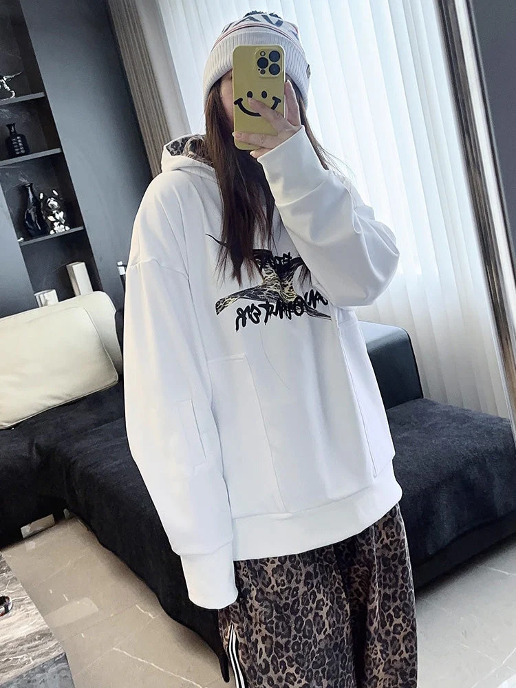 Women's First Encounter Unisex Rebel Leopard Hat Snow Hoodie - Image 4