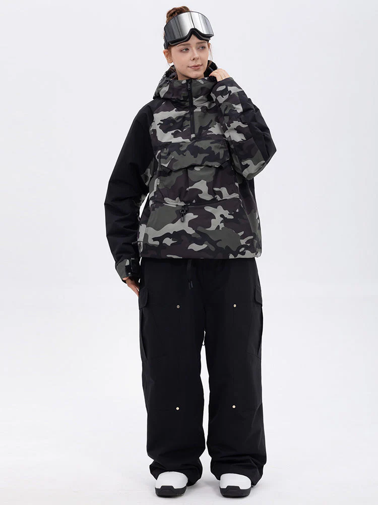 Women's Freestyle Mountain Camo Snow Suit – Bomber Jacket & Baggy Pants Set - Image 3