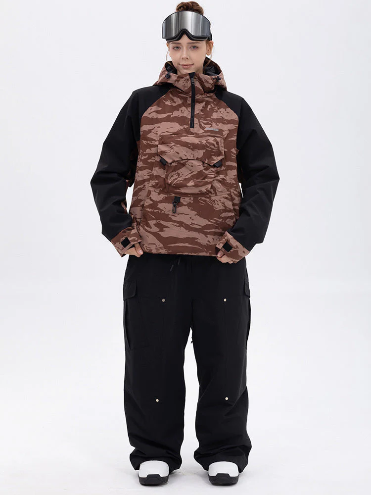 Women's Freestyle Mountain Camo Snow Suit – Bomber Jacket & Baggy Pants Set - Image 4