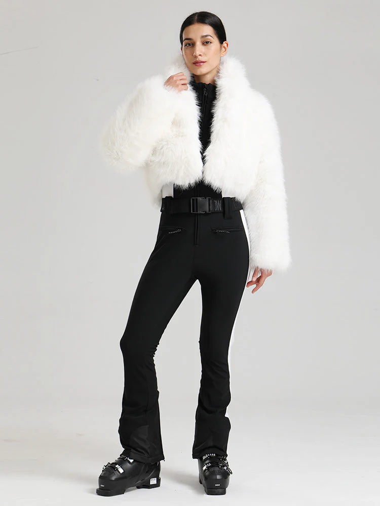 Women's Glacier Vogue Ski Jumpsuit & Faux Fluffy Fur Delish Jacket - Image 8