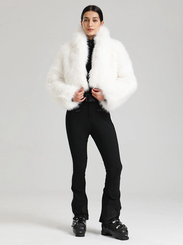 Women's Glacier Vogue Ski Jumpsuit & Faux Fluffy Fur Delish Jacket - Image 9