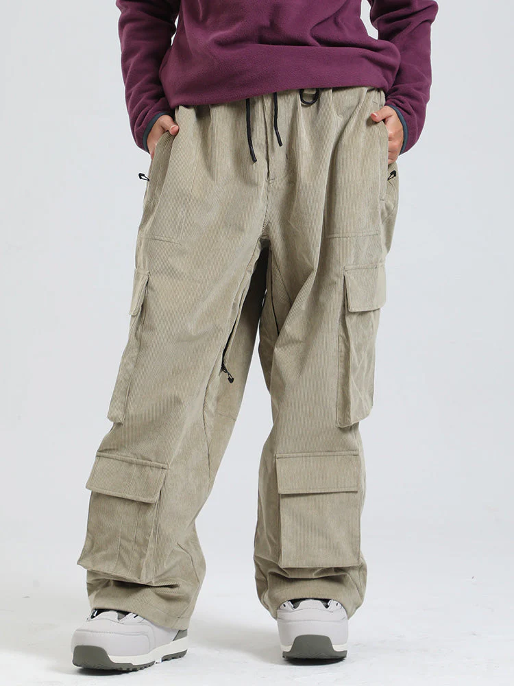 Women's Gsou Snow Alpine Cruiser Fleece Oversize Baggy Snowboard Pants - Image 10
