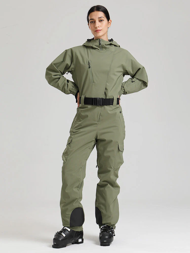 Women's Gsou Snow Alpine Luxe Slim Fit Full Body Onesie Ski Jumpsuit - Image 16