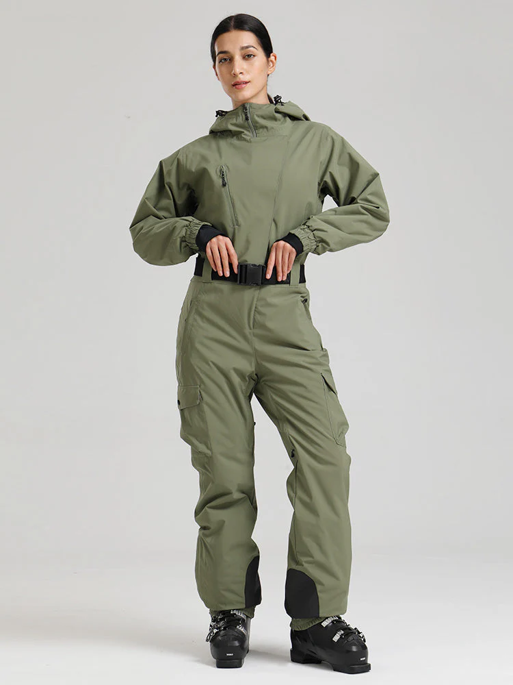 Women's Gsou Snow Alpine Luxe Slim Fit Full Body Onesie Ski Jumpsuit - Image 17