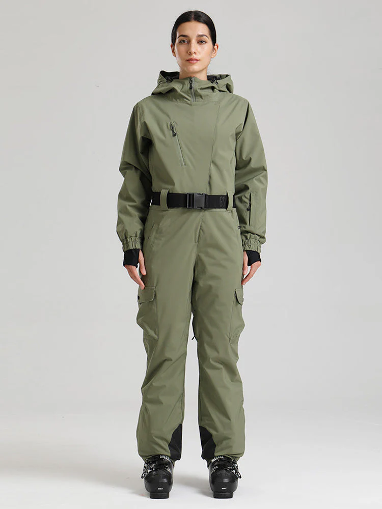 Women's Gsou Snow Alpine Luxe Slim Fit Full Body Onesie Ski Jumpsuit - Image 18