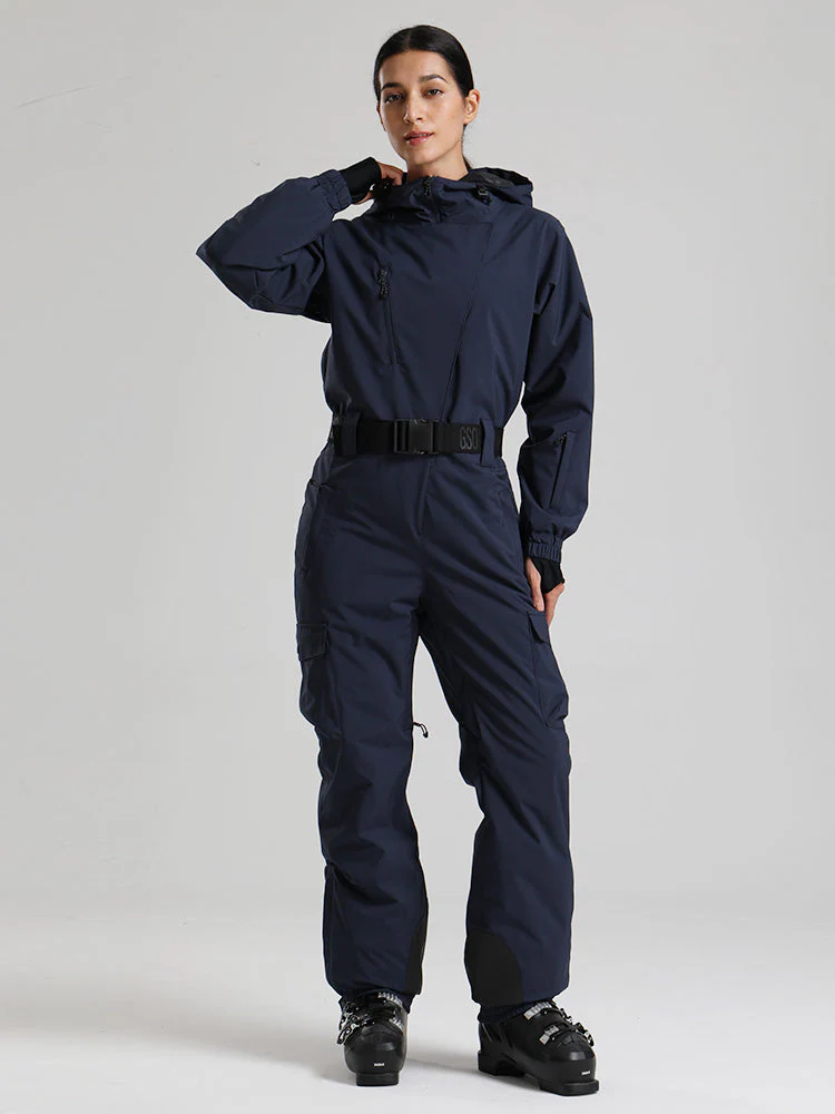 Women's Gsou Snow Alpine Luxe Slim Fit Full Body Onesie Ski Jumpsuit - Image 20