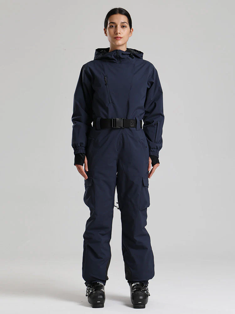Women's Gsou Snow Alpine Luxe Slim Fit Full Body Onesie Ski Jumpsuit - Image 21
