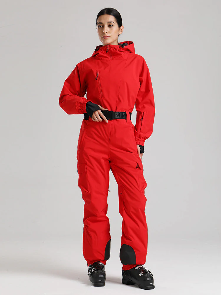 Women's Gsou Snow Alpine Luxe Slim Fit Full Body Onesie Ski Jumpsuit - Image 4