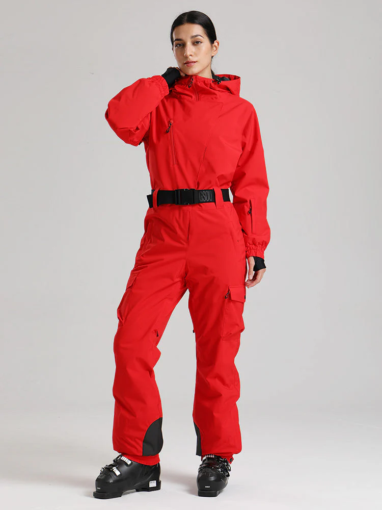 Women's Gsou Snow Alpine Luxe Slim Fit Full Body Onesie Ski Jumpsuit - Image 6