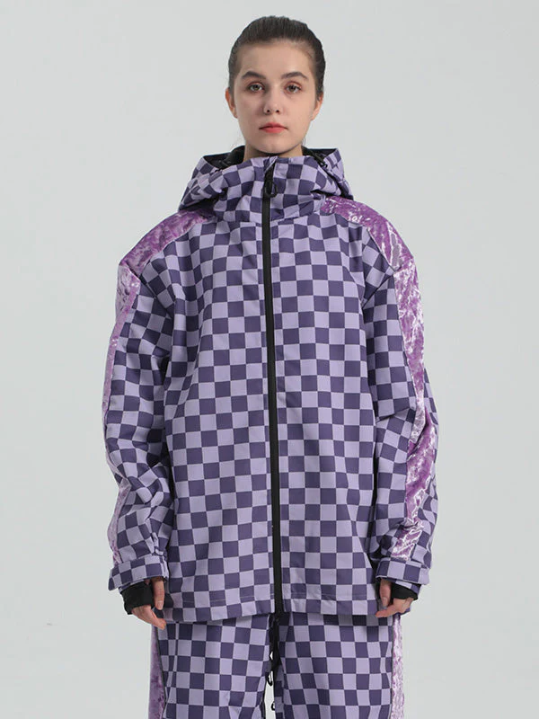 Women's Gsou Snow Checkered Snow Jacket - Image 4