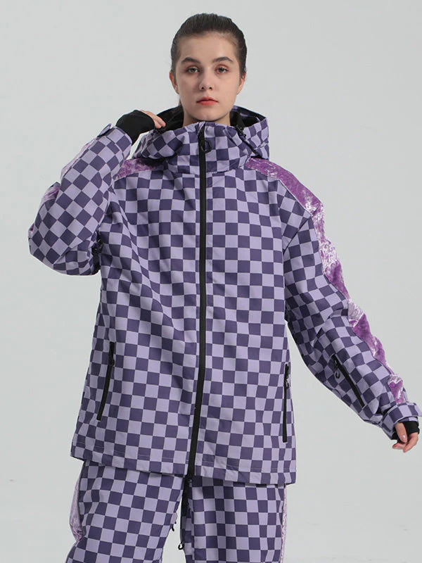 Women's Gsou Snow Checkered Snow Jacket - Image 5