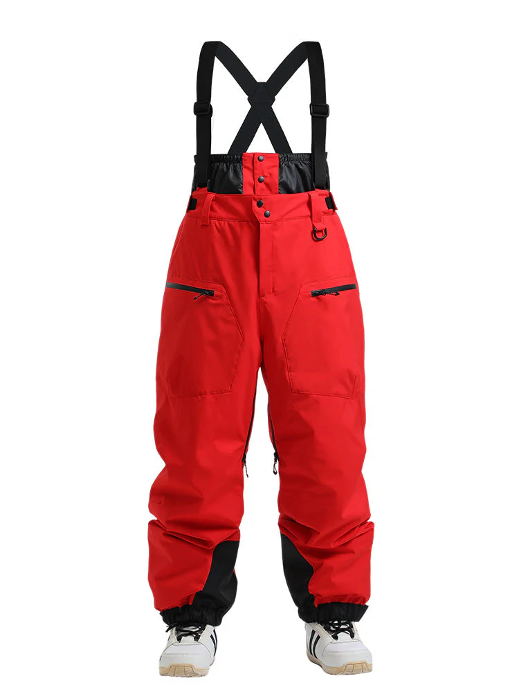 Women's Gsou Snow Durable Mountain Pro All Function Cargo Snow Bibs Pants - Image 10
