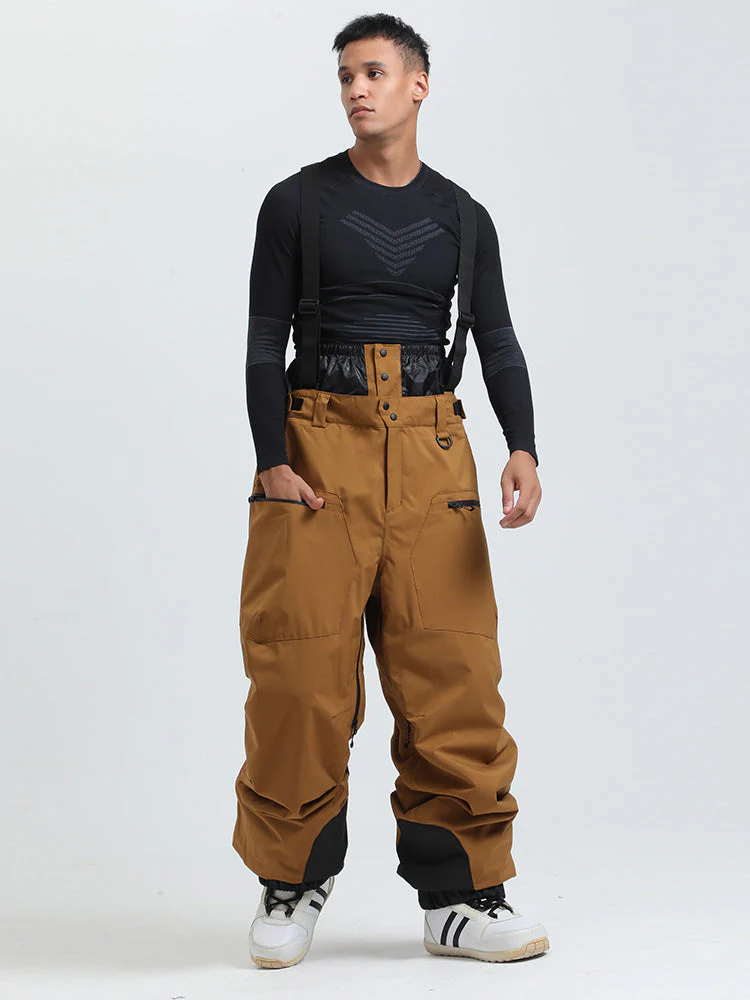Women's Gsou Snow Durable Mountain Pro All Function Cargo Snow Bibs Pants - Image 12