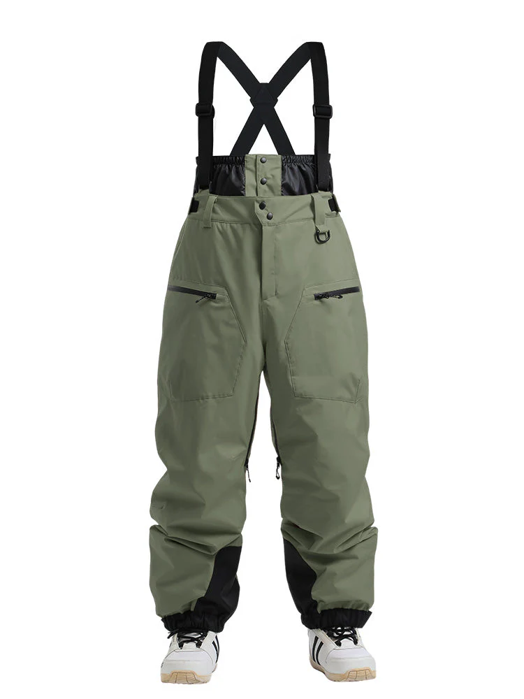 Women's Gsou Snow Durable Mountain Pro All Function Cargo Snow Bibs Pants - Image 18