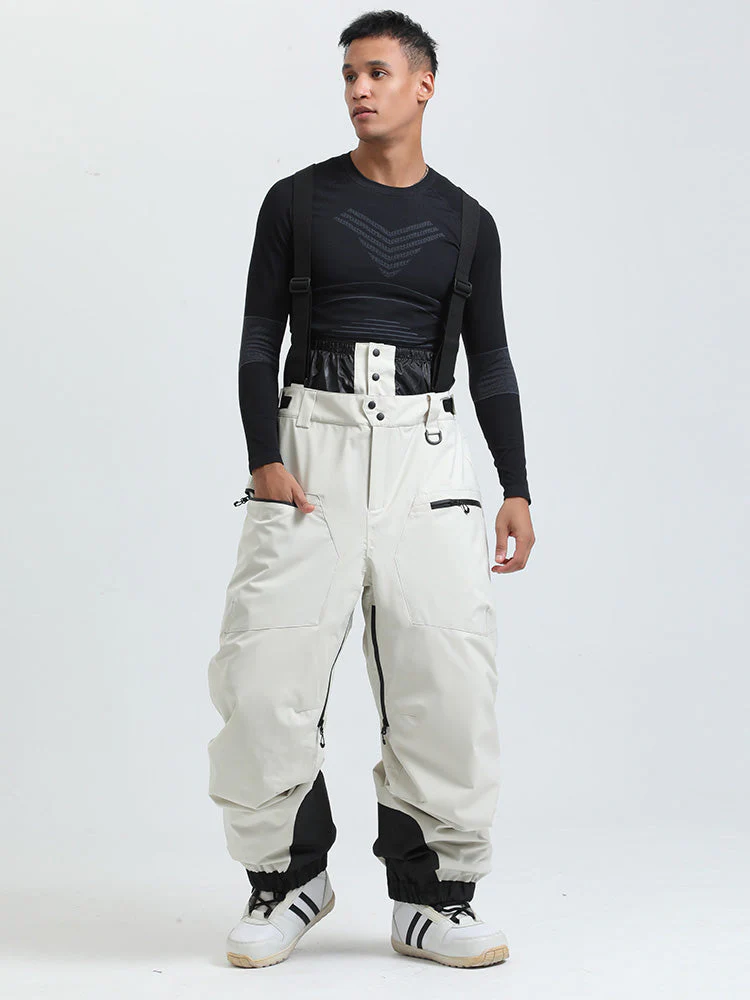 Women's Gsou Snow Durable Mountain Pro All Function Cargo Snow Bibs Pants - Image 2