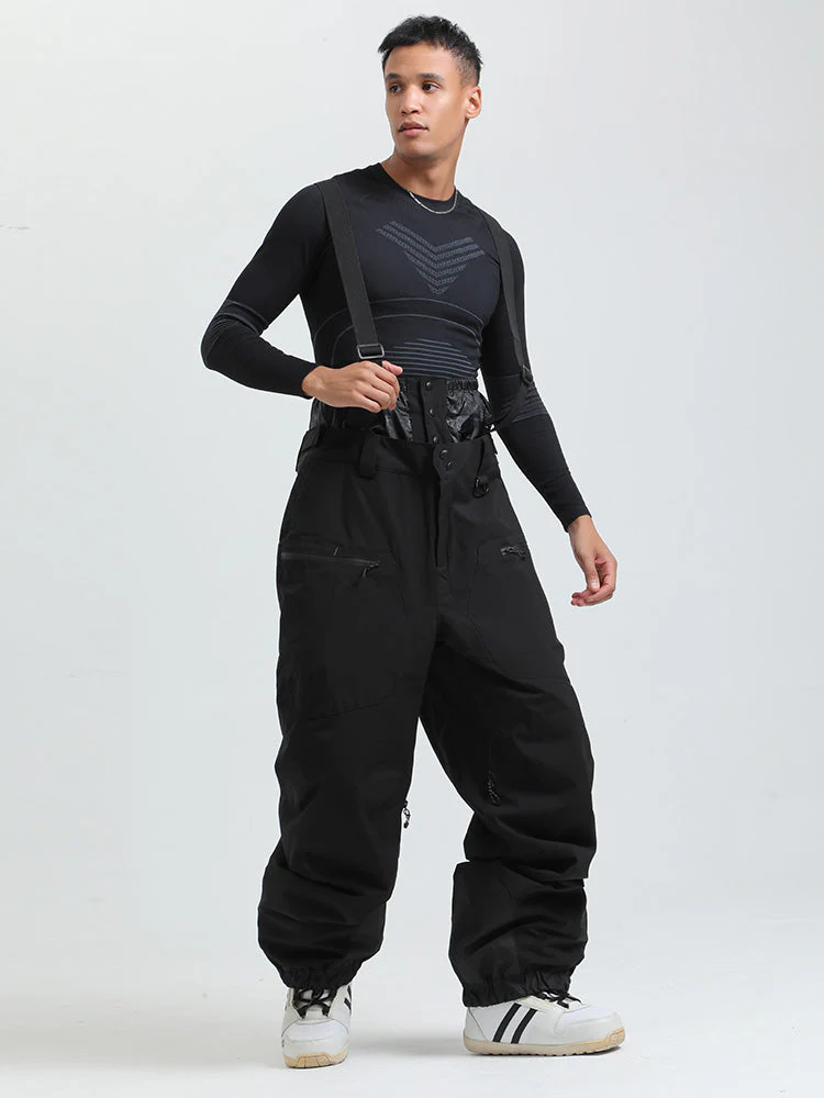 Women's Gsou Snow Durable Mountain Pro All Function Cargo Snow Bibs Pants - Image 5