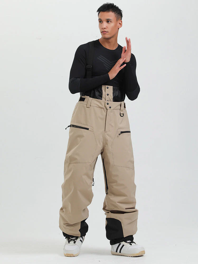 Women's Gsou Snow Durable Mountain Pro All Function Cargo Snow Bibs Pants - Image 6