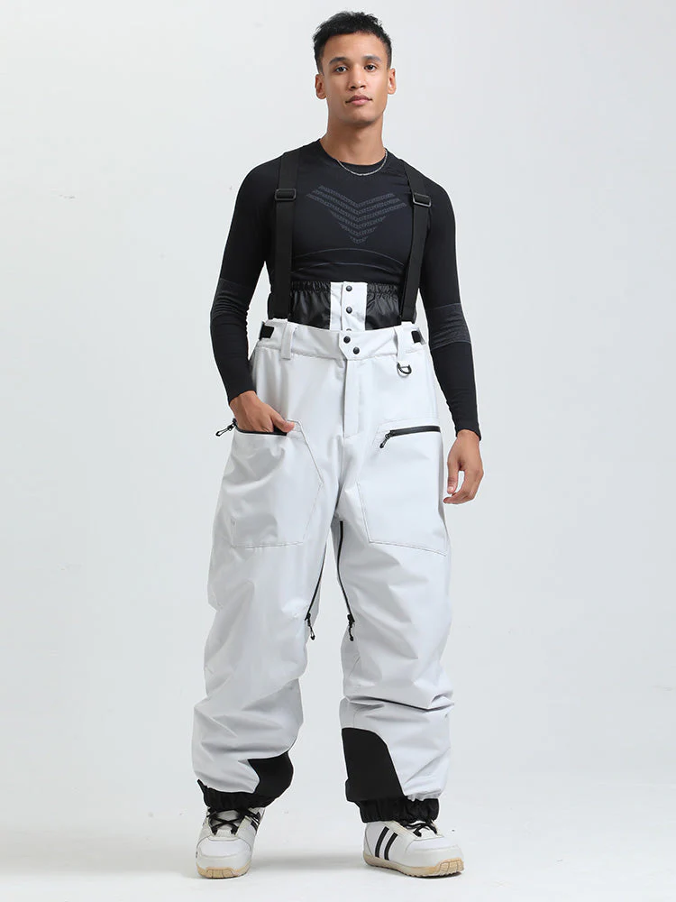 Women's Gsou Snow Durable Mountain Pro All Function Cargo Snow Bibs Pants - Image 9