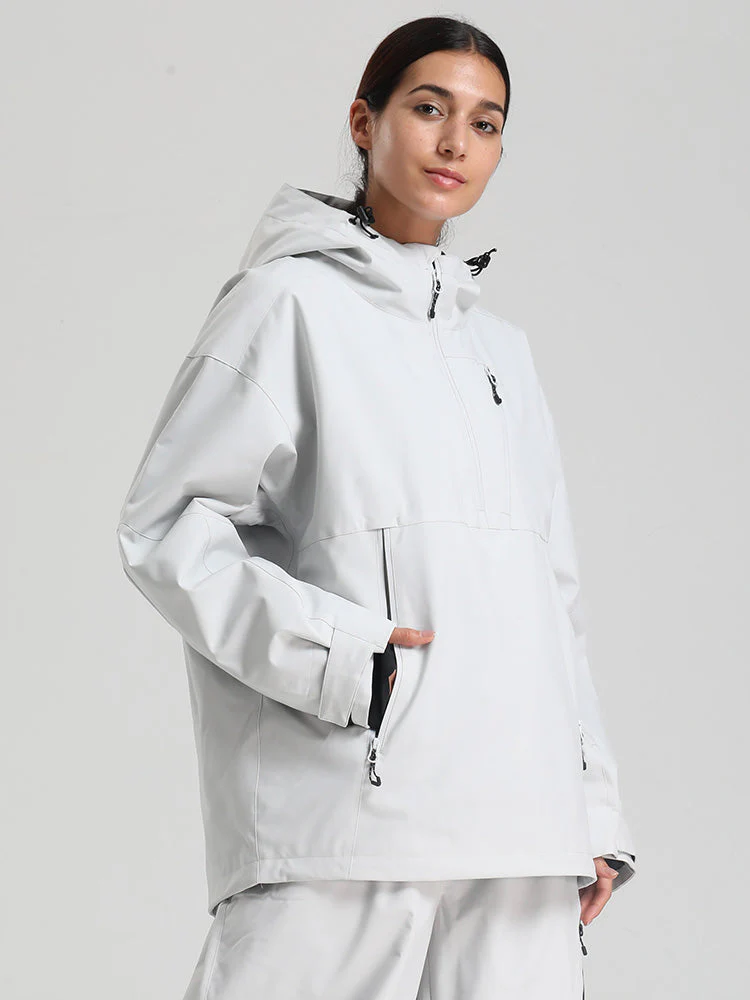 Women's Gsou Snow Durable Mountain Vibe Pullover Anorak Baggy Snow Jacket - Image 15