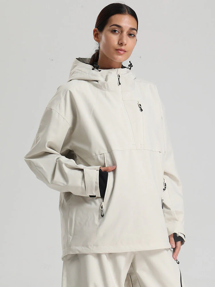 Women's Gsou Snow Durable Mountain Vibe Pullover Anorak Baggy Snow Jacket - Image 17