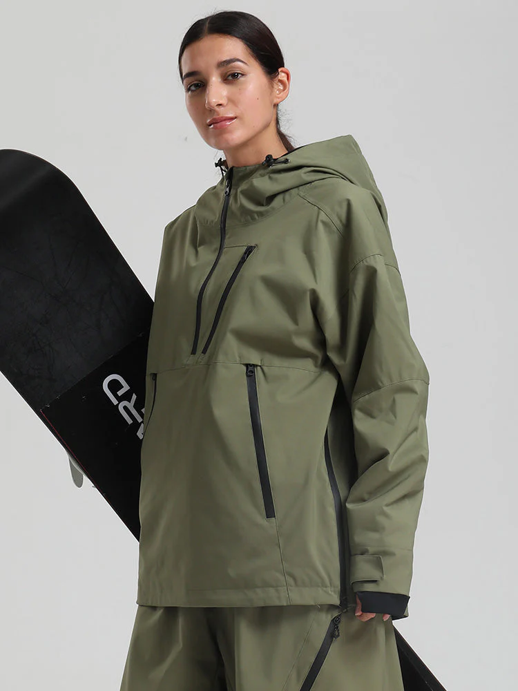 Women's Gsou Snow Durable Mountain Vibe Pullover Anorak Baggy Snow Jacket - Image 22