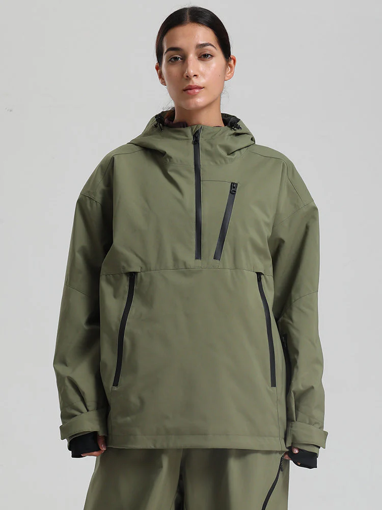 Women's Gsou Snow Durable Mountain Vibe Pullover Anorak Baggy Snow Jacket - Image 23