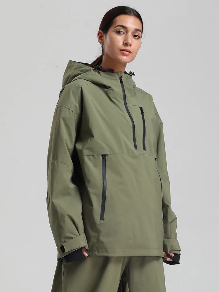 Women's Gsou Snow Durable Mountain Vibe Pullover Anorak Baggy Snow Jacket - Image 24