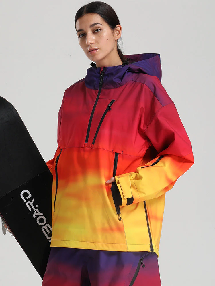 Women's Gsou Snow Durable Mountain Vibe Pullover Anorak Baggy Snow Jacket - Image 25